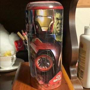 Marvel Avengers Red and Black LCD Watch. New